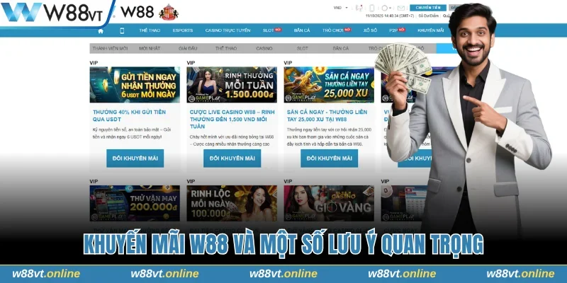 Khuyến mãi W88 và một số lưu ý quan trọng