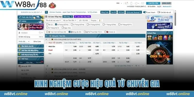 Kinh nghiệm cược hiệu quả từ chuyên gia